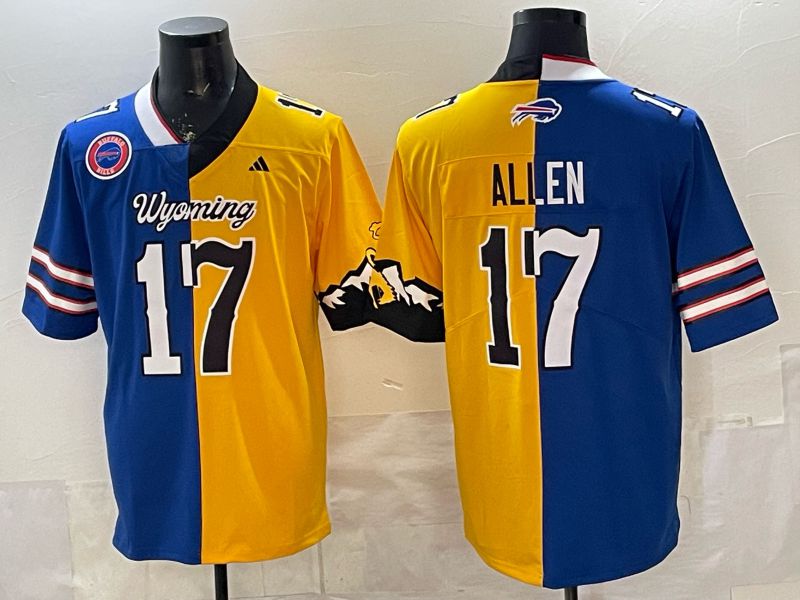 Men 2026 Buffalo Bills #17 Allen blue yellow Limited NFL Jersey style 0004